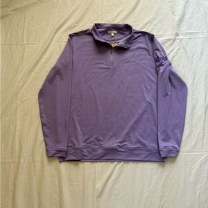 NWT Peter Millar Crown Sport Lavender 1/4 zip pullover Mens L